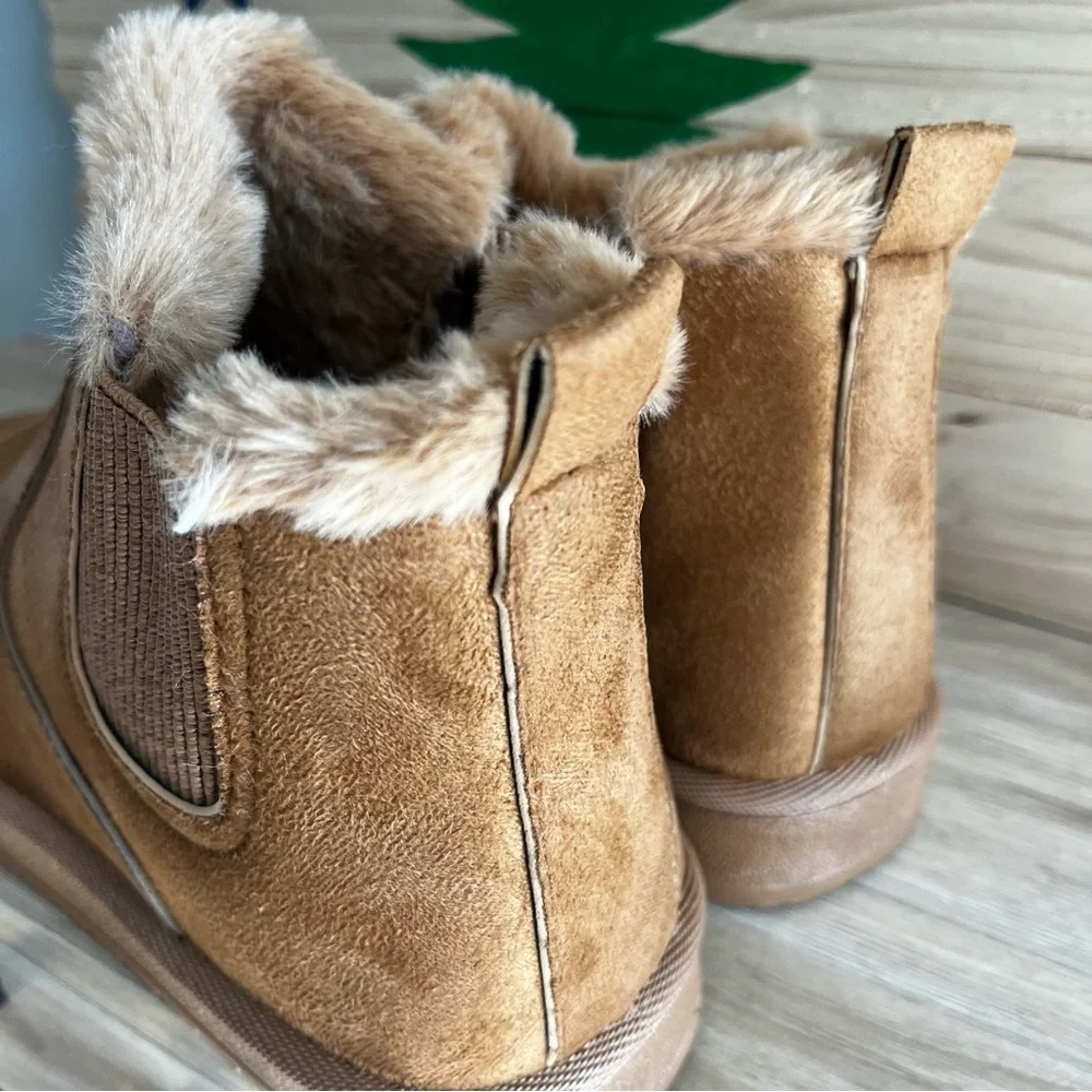 Women’s Tan Faux Suede Ankle Boots 39 EU Women 8